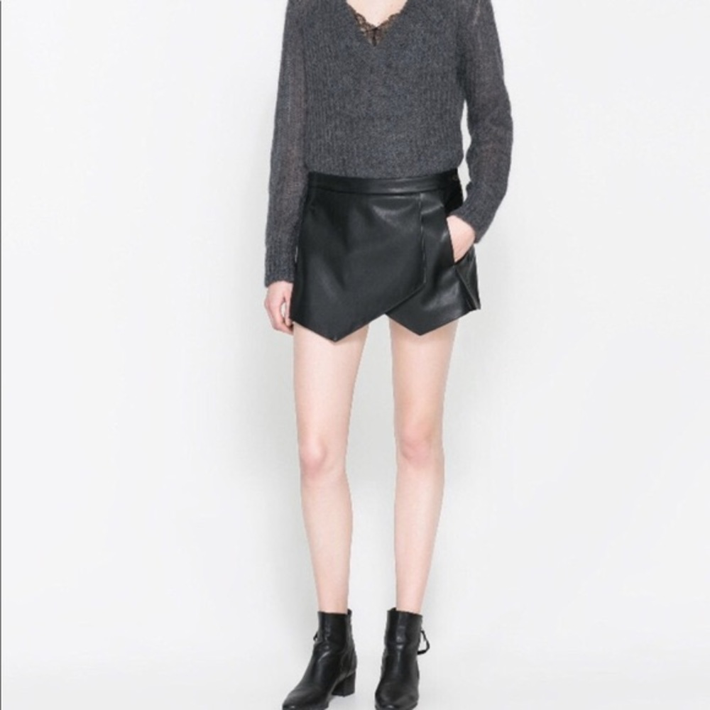 Zara Leather Skort